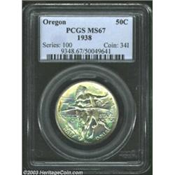 1938 50C Oregon MS67 PCGS.