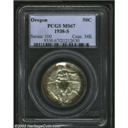 1938-S 50C Oregon MS67 PCGS.