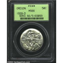 1939-D 50C Oregon MS66 PCGS.
