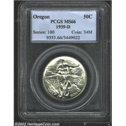 1939-D 50C Oregon MS66 PCGS.