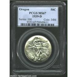 1939-D 50C Oregon MS67 PCGS.