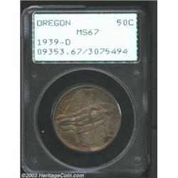 1939-D 50C Oregon MS67 PCGS.