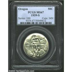 1939-S 50C Oregon MS67 PCGS.