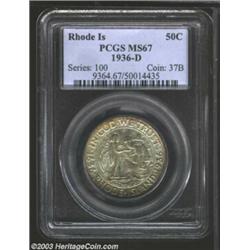 1936-D 50C Rhode Island MS67 PCGS.