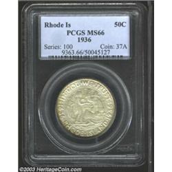 1936 SET Rhode Island PDS Set MS66 PCGS.