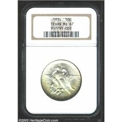 1934 50C Texas MS67 NGC.