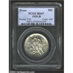 1935-D 50C Texas MS67 PCGS.