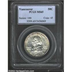 1925 50C Vancouver MS65 PCGS.