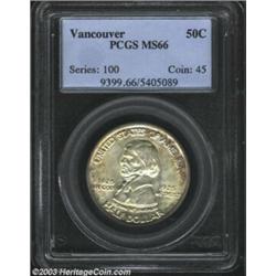 1925 50C Vancouver MS66 PCGS.