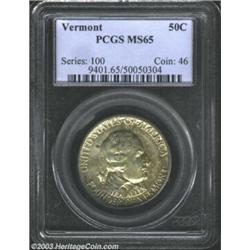 1927 50C Vermont MS65 PCGS.