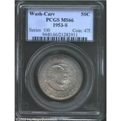 1953-S 50C Washington-Carver MS66 PCGS.