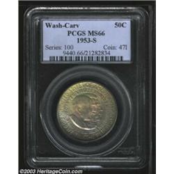 1953-S 50C Washington-Carver MS66 PCGS.