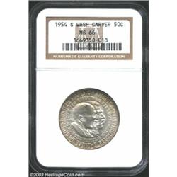 1954-S 50C Washington-Carver MS66 NGC.
