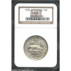 1936 50C Wisconsin MS67 NGC.