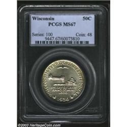 1936 50C Wisconsin MS67 PCGS.