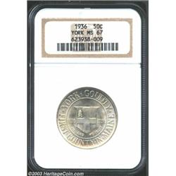 1936 50C York MS67 NGC.