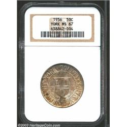 1936 50C York MS67 NGC.