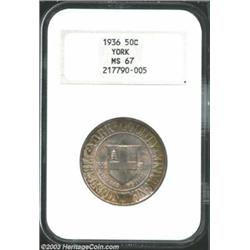 1936 50C York MS67 NGC.