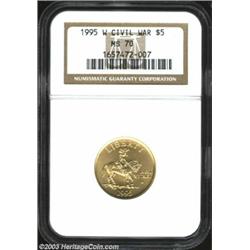 1995-W G$5 Civil War Battlefield Preservation Gold Five Dollar MS70 NGC.