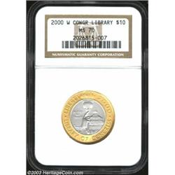 2000-W $10 Library of Congress MS70 NGC.