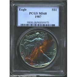 1987 $1 Silver Eagle MS68 PCGS.