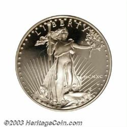 1990-W G$50 One-Ounce Gold Eagle PR70 Deep Cameo PCGS.