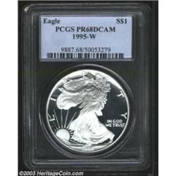 1995-W $1 Silver Eagle PR68 Deep Cameo PCGS.