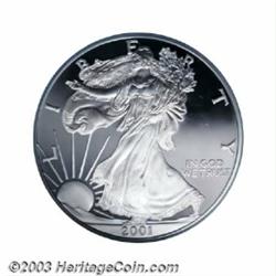 2001-W $1 Silver Eagle PR70 Deep Cameo PCGS.