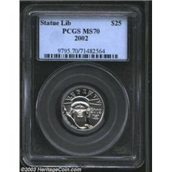 2002 P$25 Quarter-Ounce Platinum Eagle MS70 PCGS.