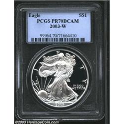 2003-W $1 Eagle PR70 Deep Cameo PCGS.