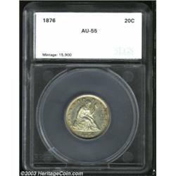 1876 20C Twenty Cent Piece AU55 SEGS (AU55).