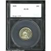 Image 1 : 1876 20C Twenty Cent Piece AU55 SEGS (AU55).