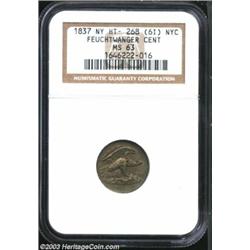 1837 Feuchtwanger Cent MS63 NGC.