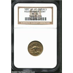 1837 1C Feuchtwanger Cent MS64 NGC.