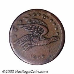Rare 1863 Flying Eagle VF20 Punch.