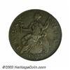 Image 2 : 1775 1/2P Machin's Mills Halfpenny--Double Struck, Second Strike Off Center--AU50 NGC.