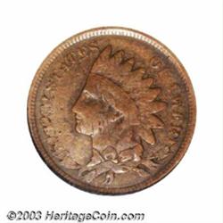 (1906) 1C Cent--Double Struck, Flip Over in Collar--Fine15 NGC.