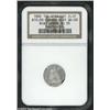 Image 1 : 1890 10C Dime--Straight Clip at 10 o'clock, Curved Clip at 4 o'clock--AU55 NGC.