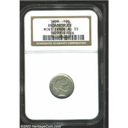 1909 10C Dime--Broadstruck--AU55 NGC.