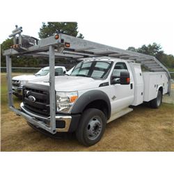 2011 FORD F550 SERVICE RAMP TRUCK, VIN/SN:1FDUF5GT3BEA80246 - POWERSTROKE 6.7 DIESEL ENGINE, A/T, SE