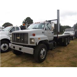 2001 CHEVROLET C8500 FLATBED TRUCK, VIN/SN:1GBT7H4C11J506027 - T/A, CAT DIESEL ENGINE, 8LL TRANS, 40