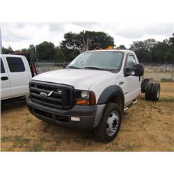 2007 FORD F550 CAB & CHASSIS, VIN/SN:1FDAF56P67EA72737 - POWERSTROKE DIESEL ENG, A/T, ODOMETER READI