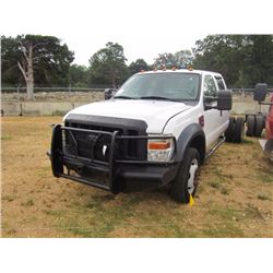 2008 FORD F550 CAB & CHASSIS, VIN/SN:1FDAW57R18EA03164 - 4X4, CREWCAB, V8 POWERSTROKE DIESEL ENG, A/