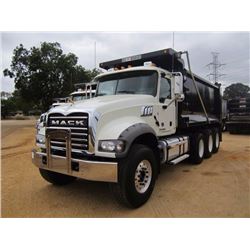 2016 MACK GU713 DUMP, VIN/SN:1M2AX07C6GM028268 - TRI-AXLE, 445HP MACK MP8 445C DIESEL ENGINE, T310M 