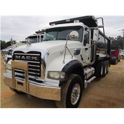 2008 GU713 DUMP, VIN/SN:1M2AX04C68M002470 -TRI-AXLE, MP7 405M MACK ENGINE, T310M TRANS, 44K REARS, 1