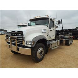 2016 MACK GU713 ROLL OFF TRUCK, VIN/SN:1M2AX04C5GM025351 - T/A, 405HP MACK, MP7 DIESEL ENGINE, ALLIS