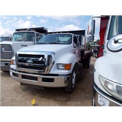 2006 FORD F650 DUMP, VIN/SN:3FRNF65SX6V257087 - S/A, DIESEL ENG, 7 SPD TRANS, P/S, A/C, 16' FLAT DUM