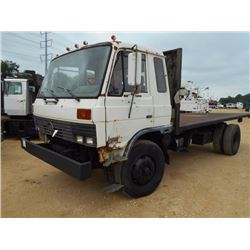 1986 UD FLATBED TRUCK, VIN/SN:JNAPB12HXCGH40065 - S/A, DIESEL ENG, 5 SPD TRANS, 18' FLATBED BODY, 11