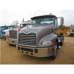 2008 MACK CXU 613 TRUCK TRACTOR, VIN/SN:1M1AW02Y08N001007 - T/A, 370HP MP7 DIESEL ENGINE, 10 SPD TRA