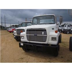 1989 FORD L8000 TRUCK TRACTOR, VIN/SN:1FDXR82A3KVA36162 - S/A, FORD DIESEL ENG, A/T, 21K REARS, 12K 